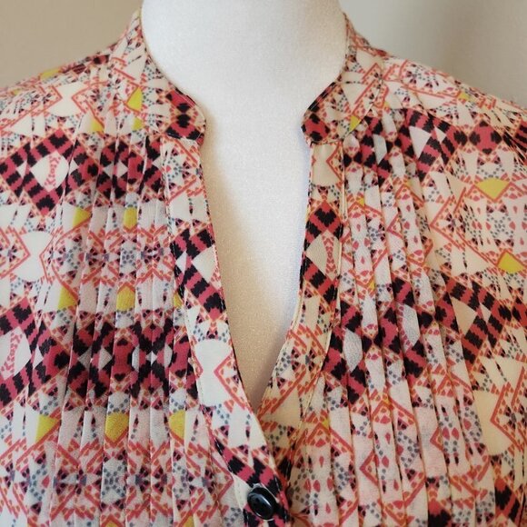 ANTHROPLOGIE HD IN PARS KAVERI HENLEY BLOUSE - EUC - SIZE 0/P (See Measu… - Picture 9 of 11